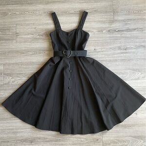 Black Retro Swing Dress by Voodoo Vixen